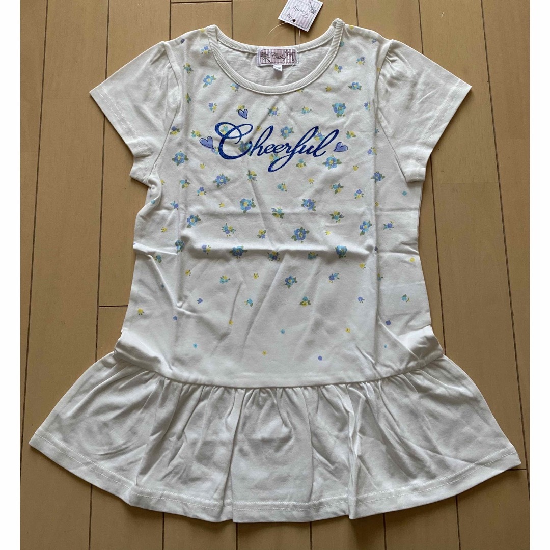 motherways(マザウェイズ)のマザウェイズ 裾フリルTシャツ 130 キッズ/ベビー/マタニティのキッズ服女の子用(90cm~)(Tシャツ/カットソー)の商品写真