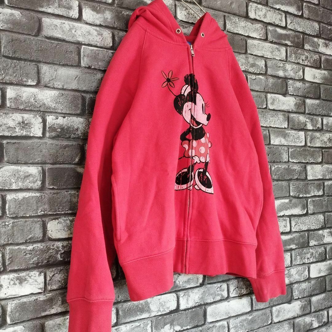 Disney東京ディズニーオールドミニーマウス耳付きフードパーカーフーディー赤