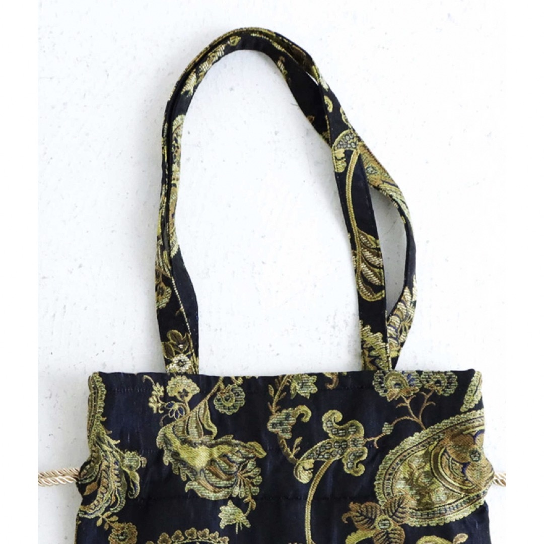 antiqua(アンティカ)のアンティカ  ×ゴブラン織り巾着バッグ レディースのバッグ(トートバッグ)の商品写真