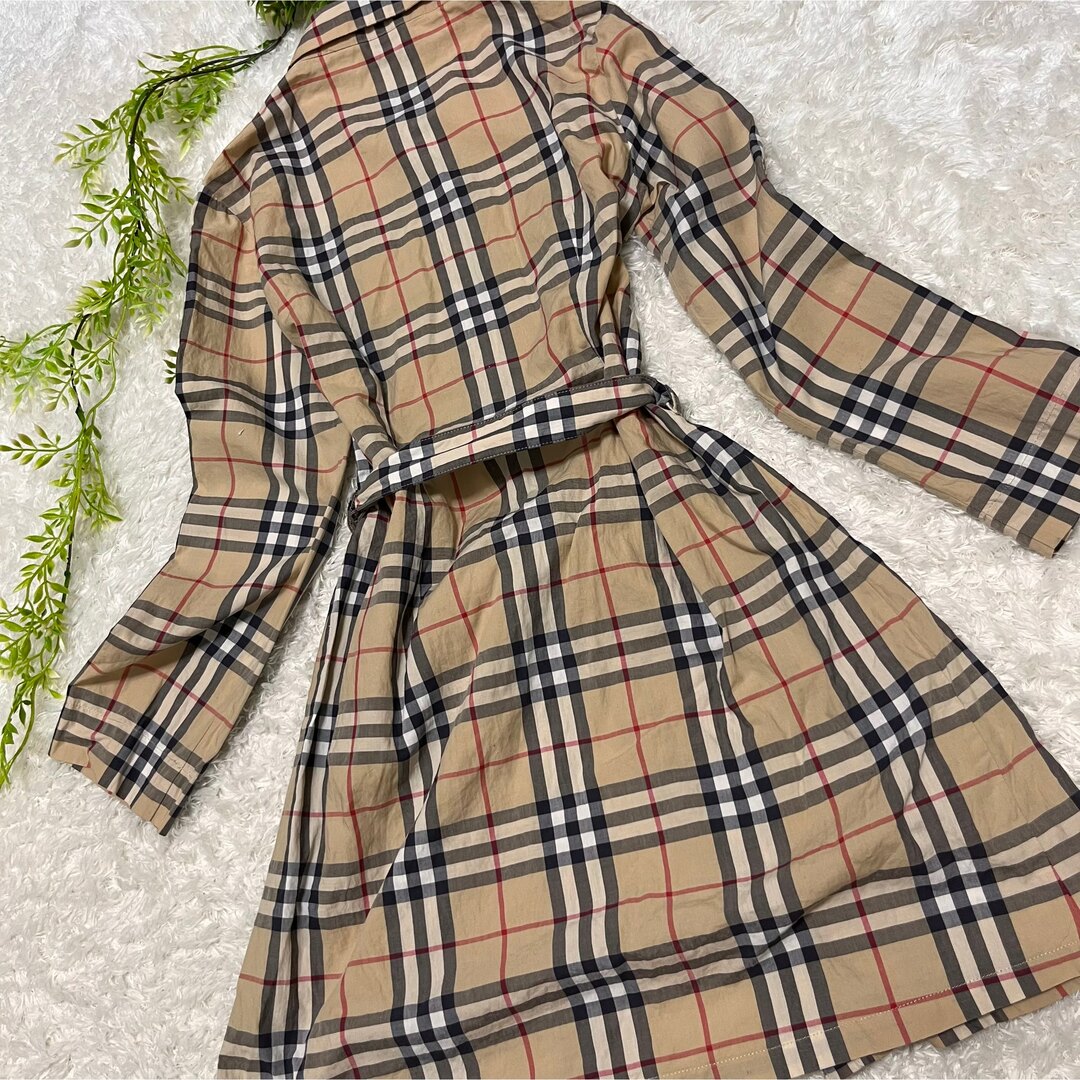 BURBERRY - BURBERRY バーバリー 140 ロングシャツ ベルト付きノバ