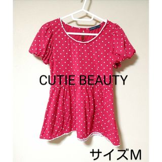 CUTIE BEAUTY＊Tシャツ・半袖・サイズＭ＊ドット・トップス＊レディース(Tシャツ(半袖/袖なし))