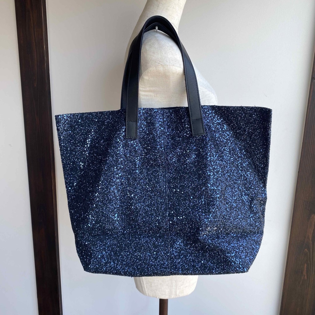 mika sarolea グリッター TOTE BAG ブルー - 通販 - csa.sakura.ne.jp