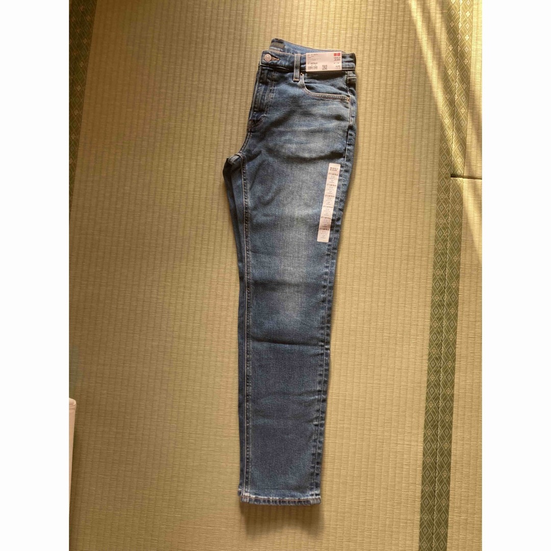 UNIQLO(ユニクロ)のストレッチスリムストレートジーンズ（丈長め76cm）　66BLUE 27 レディースのパンツ(デニム/ジーンズ)の商品写真