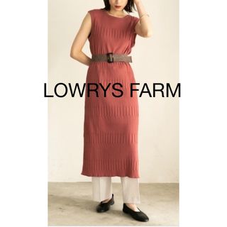 ローリーズファーム(LOWRYS FARM)のランダムテレコワンピノースリーブ(ロングワンピース/マキシワンピース)