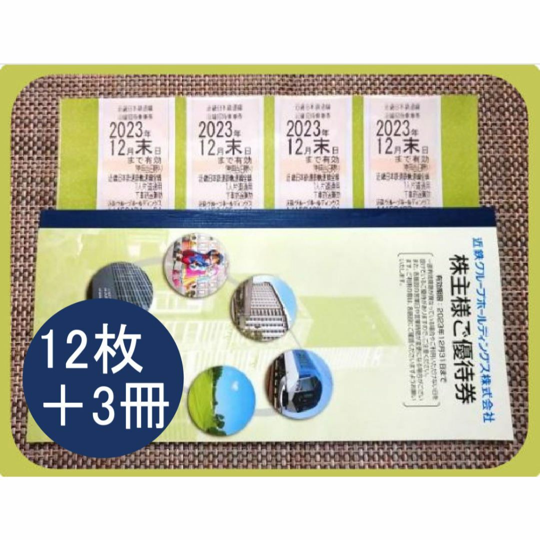 (12枚) 近鉄 近畿日本鉄道 乗車券 乗車証 切符 株主優待 ～2023.12