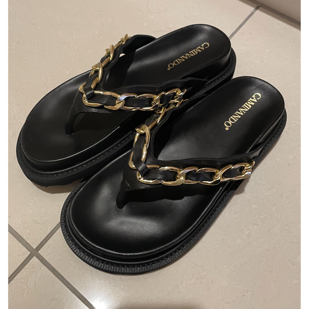 DEUXIEME CLASSE(ドゥーズィエムクラス)の【専用】CAMINANDO CHAIN THONG SANDALS：サンダル レディースの靴/シューズ(サンダル)の商品写真