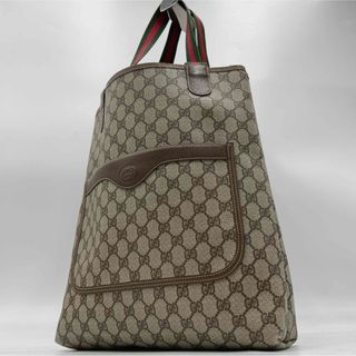 グッチ(Gucci)の【大人気】GUCCI オールドグッチ トートバッグ GG シェリーライン 赤 緑(トートバッグ)