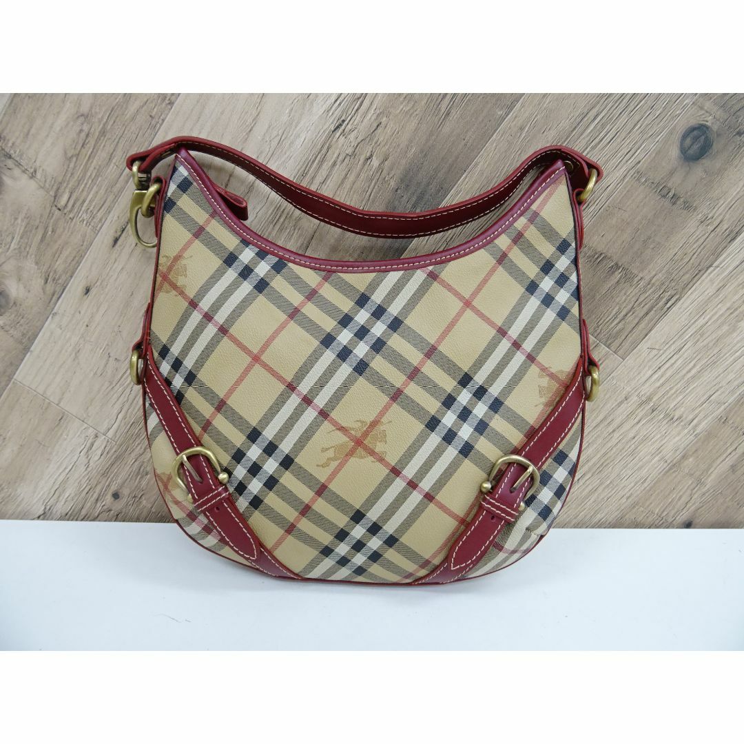 BURBERRY - K浦011/ バーバリー ノバチェック PVC レザー ハンドバッグ