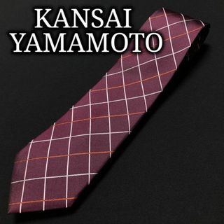 カンサイヤマモト(Kansai Yamamoto)のカンサイヤマモト チェック パープル ネクタイ A104-S10(ネクタイ)