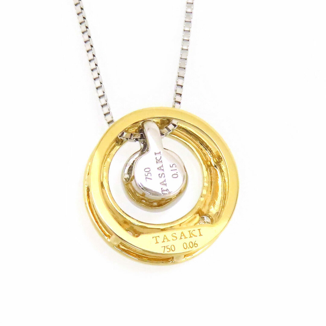 TASAKI - タサキ ダイヤモンド ネックレス 750 (トップK18YG K18WG