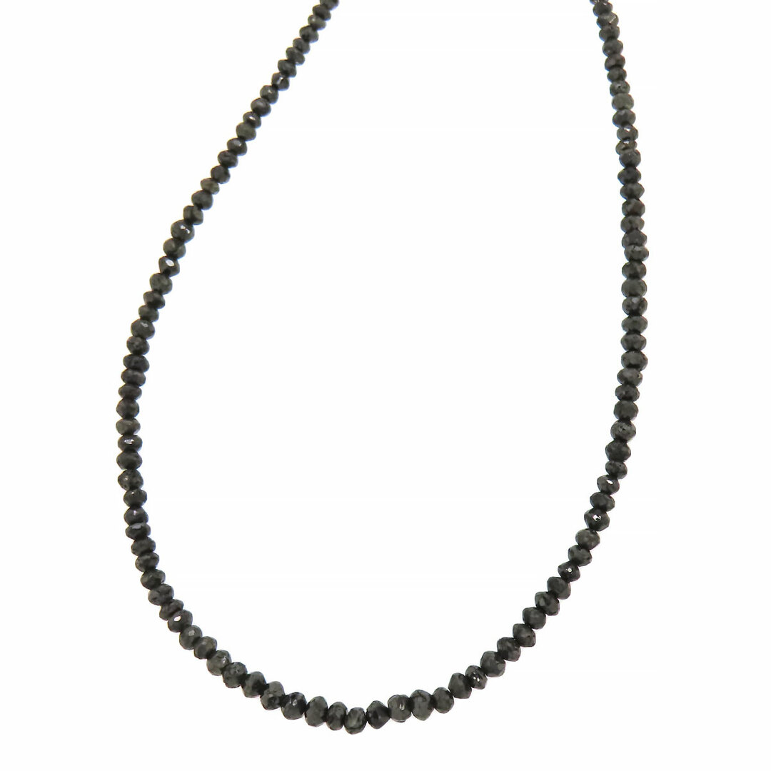 天然ブラックダイヤ 50.0ct k18WG ネックレス 約45cm-