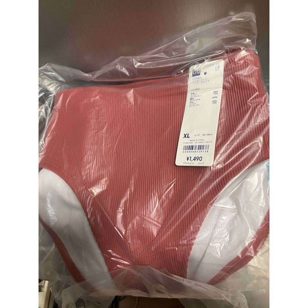 GU リブスイムショーツ　RED XL メンズの水着/浴衣(水着)の商品写真