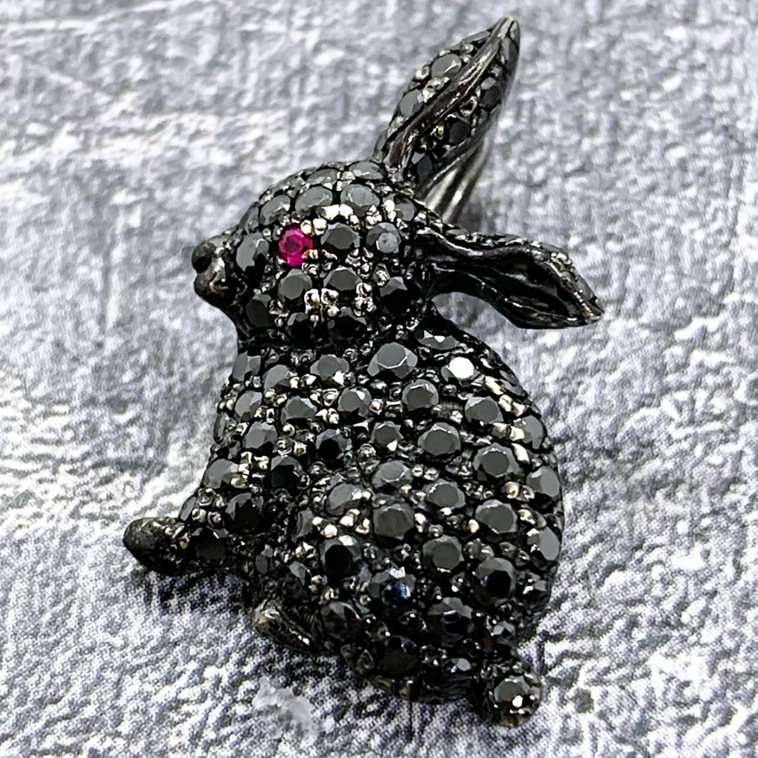 定価5.9万☆Justin Davis ルビー・ジルコニア装飾ウサギネックレス