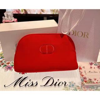 クリスチャンディオール(Christian Dior)の最新　ディオール  ポーチ　ノベルティ　レッド(ポーチ)