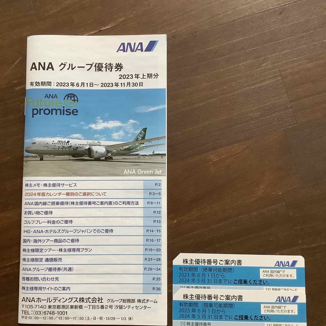 ANA 株主優待券 2枚　割引き冊子付きのサムネイル