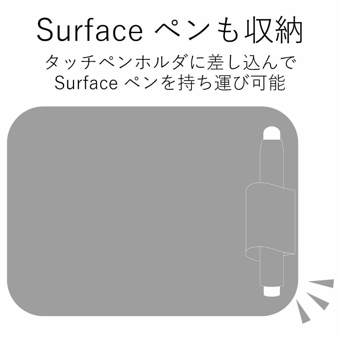 エレコム Surface Pro ケース ポーチ スリップイン ネオプレン ブラ