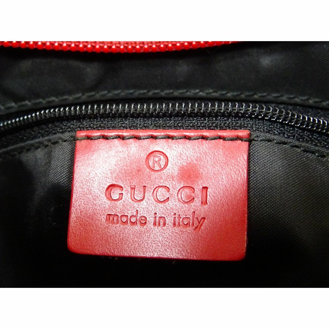 Gucci(グッチ)のK渋024/ グッチ メタルハンドル レザー レッド 001 3778 0020 レディースのバッグ(ハンドバッグ)の商品写真