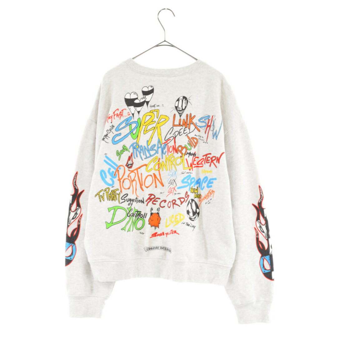 CHROME HEARTS クロムハーツ ×MATTY BOY 21SS PPO BRAIN SWTSHRT マッティボーイ ブレインクルーネックスウェットトレーナー グレー