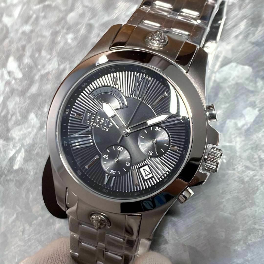 新品 箱付き ヴェルサス ヴェルサーチ メンズ 高級 腕時計 シルバー ブランド