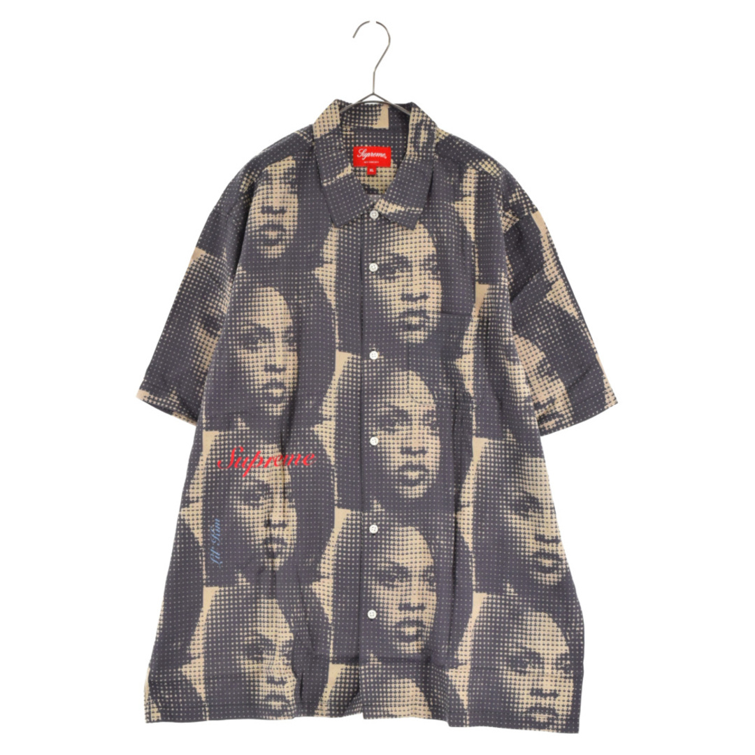 SUPREME シュプリーム 22SS Lil Kim S/S Shirt 総柄 レーヨン 半袖シャツ ブラウン