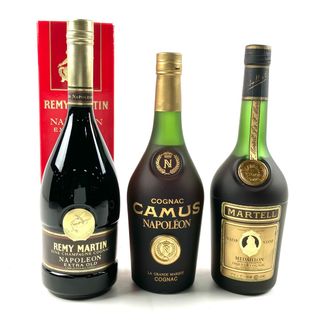 3本 REMY MARTIN CAMUS MARTELL コニャック(ブランデー)