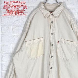 リーバイス(Levi's)のリーバイス ビッグサイズ 長袖ワークシャツ 100%コットン 刺繡ロゴ アメカジ(シャツ)