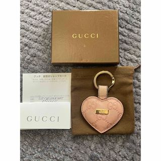 グッチ(Gucci)のGUCCI ハートキーリング　ピンク(キーホルダー)