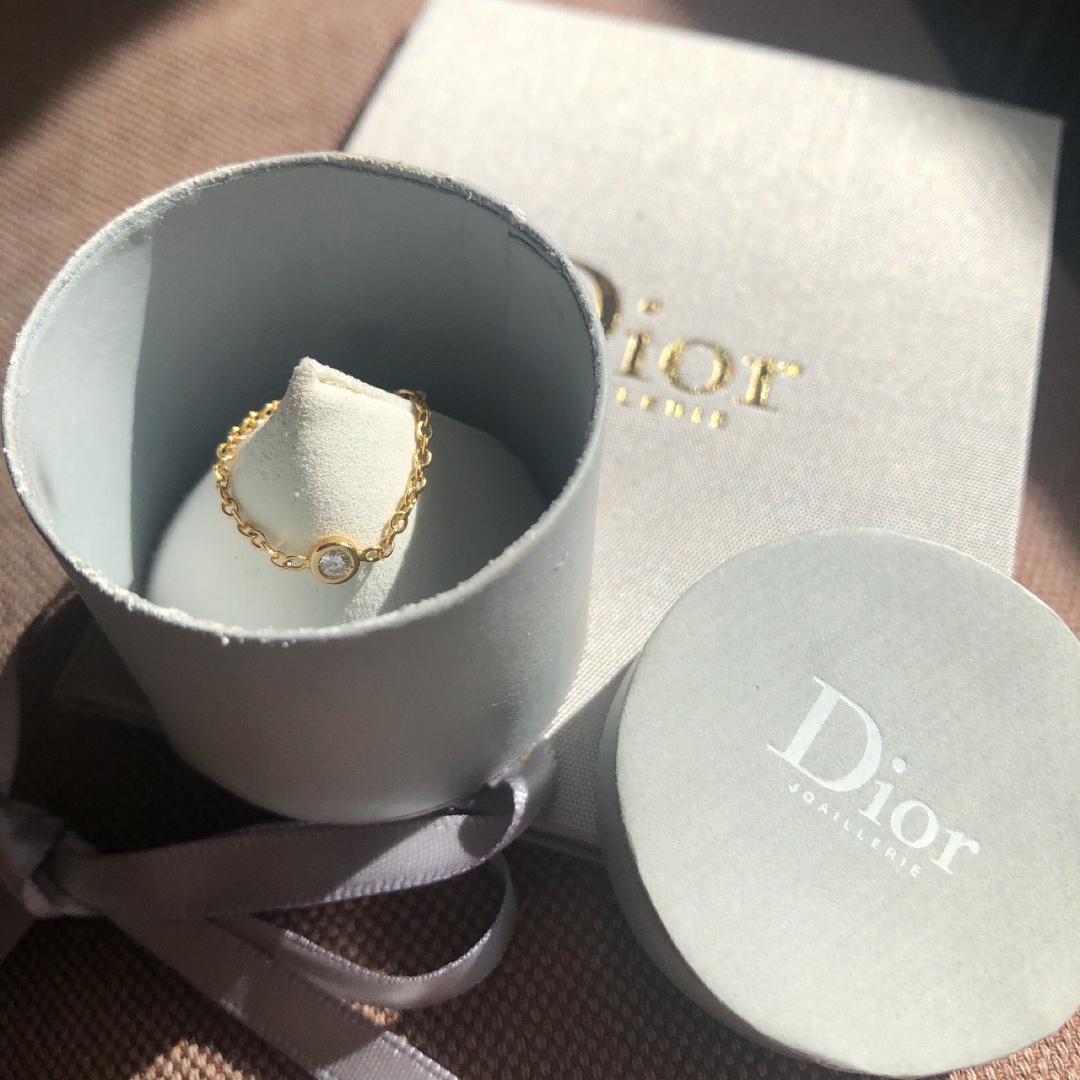 Dior　ディオール　ミミウィ　リング　９号　イエローゴールド