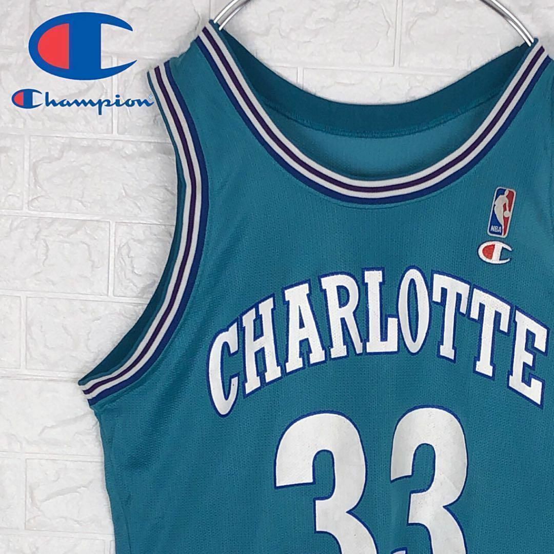 チャンピオン NBA シャーロット・ホーネッツ ゲームシャツ アメリカ製 刺繍