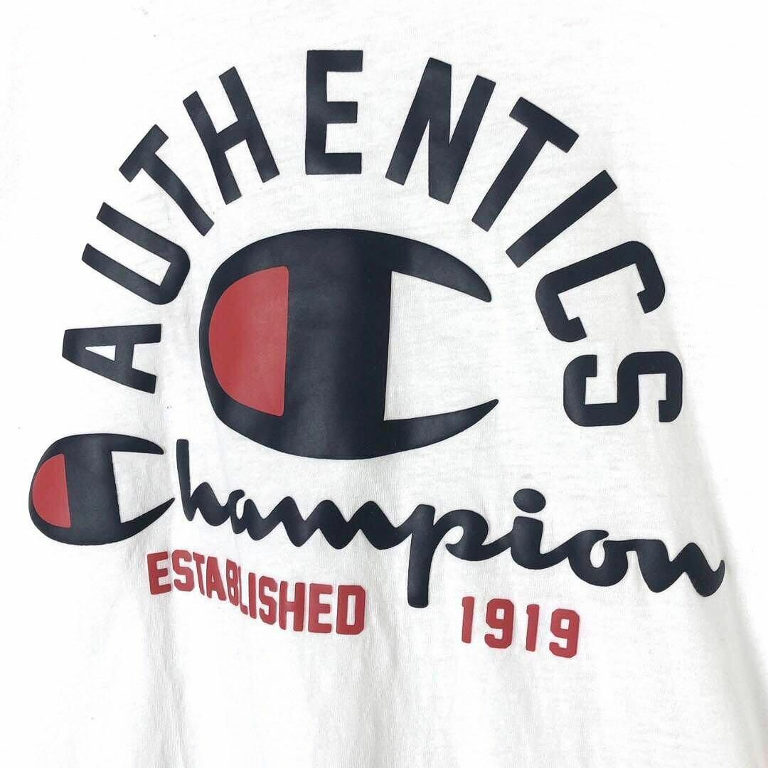Champion(チャンピオン)のチャンピオン 綿100% ビッグプリントTシャツ デカロゴ 刺繍ワンポイントロゴ メンズのトップス(Tシャツ/カットソー(半袖/袖なし))の商品写真