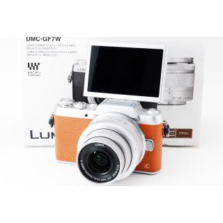 パナソニック(Panasonic)の★Wi-Fi & 自撮り★LUMIX GF7 ブラウン 手振れ補正レンズキット(ミラーレス一眼)