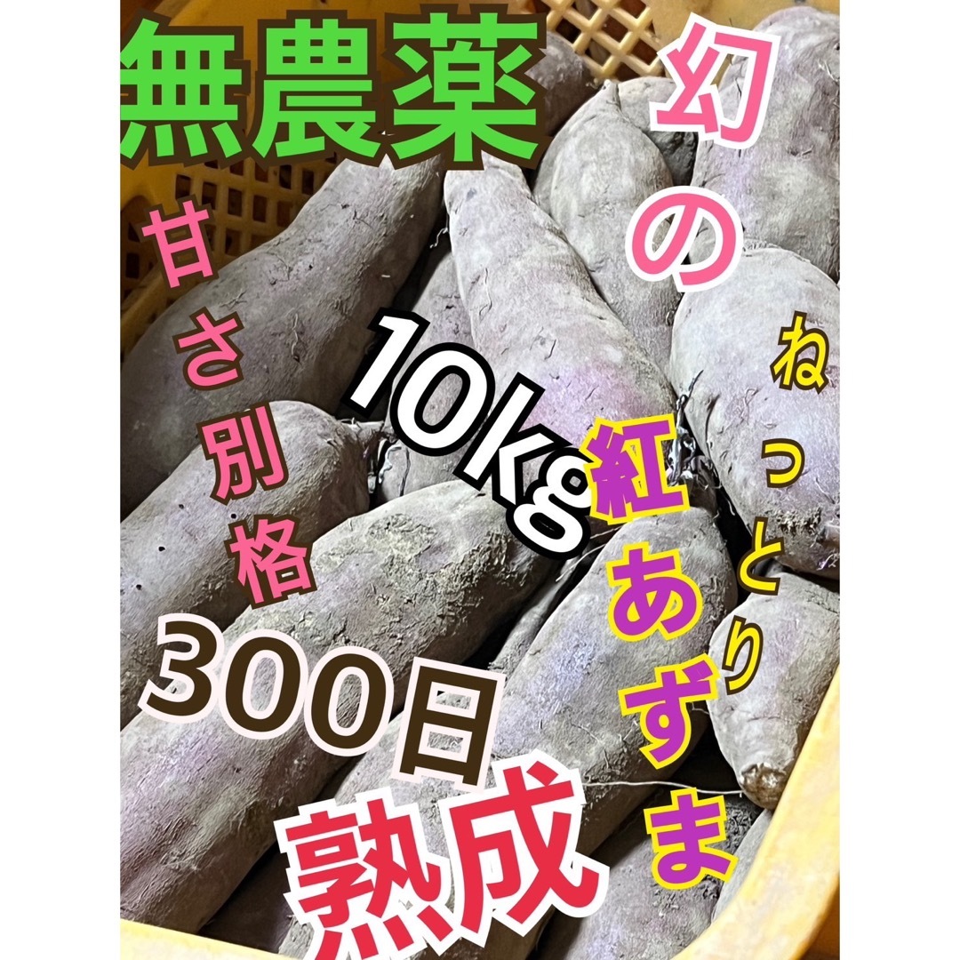 無農薬大分産土付き芋サツマイモ300日熟成ねっとり紅あずま10キロ送料無料LA品食品