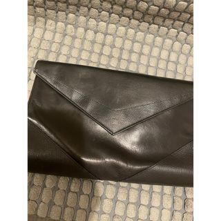 希少 ジバンシー GIVENCHY レザー クラッチ バッグ 茶 ヴィンテージ