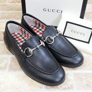 グッチ(Gucci)の未使用 グッチ ☆ ホースビット レザー チルドレンズ ローファー 28 伊製(ローファー)