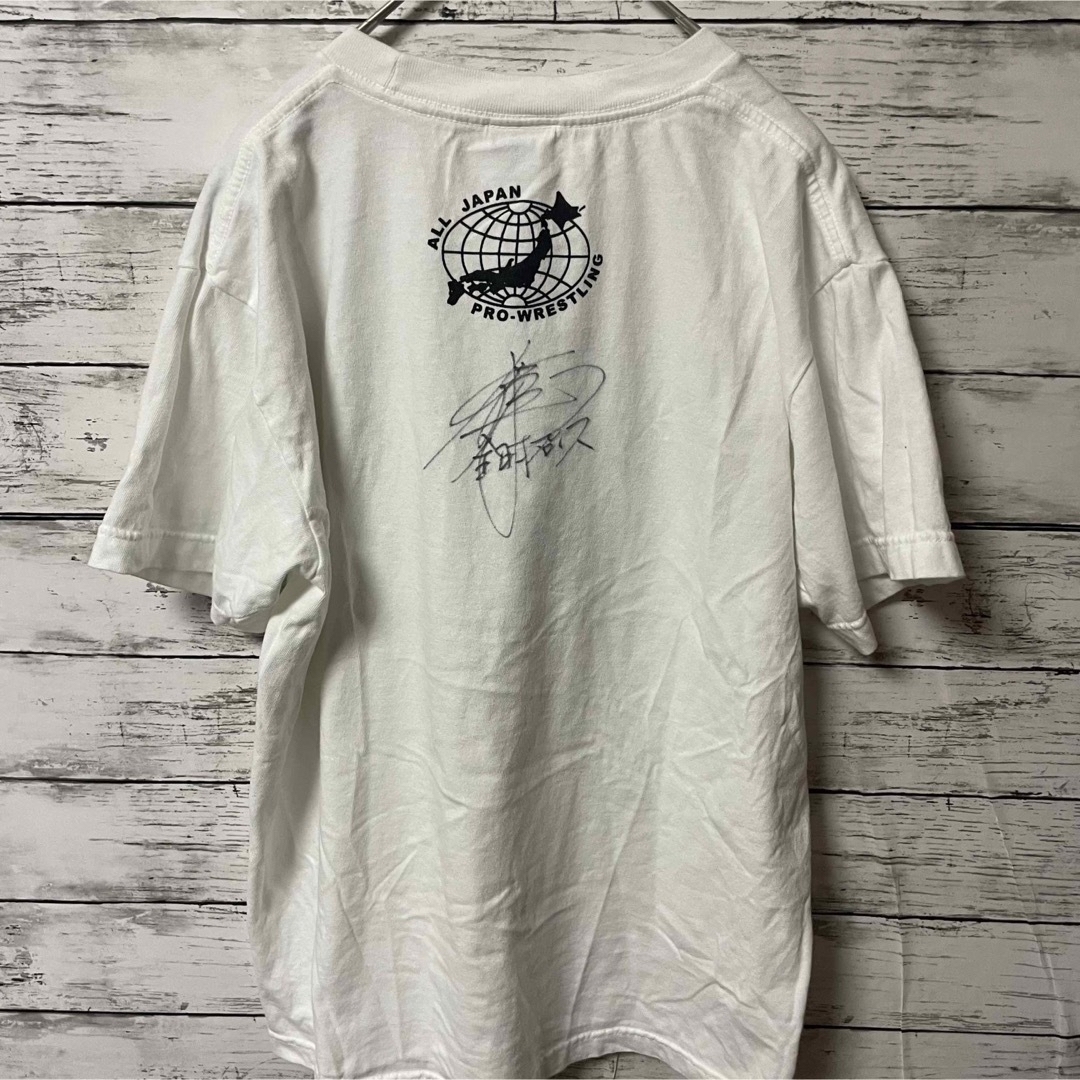 【希少】1999全日本秋山準サイン入りTシャツ　Msize noah ddt  メンズのトップス(Tシャツ/カットソー(半袖/袖なし))の商品写真