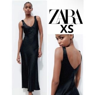 ザラ(ZARA)のZARAポルカドットランジェリードレス＊今季新作(ロングワンピース/マキシワンピース)