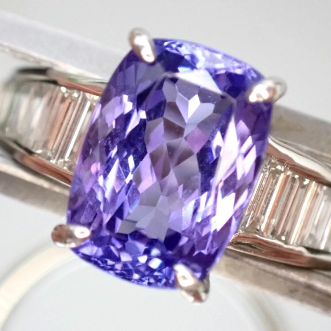 キラッキラ紫陽花カラータンザナイトリング3.27ct　PT900 レディースのアクセサリー(リング(指輪))の商品写真