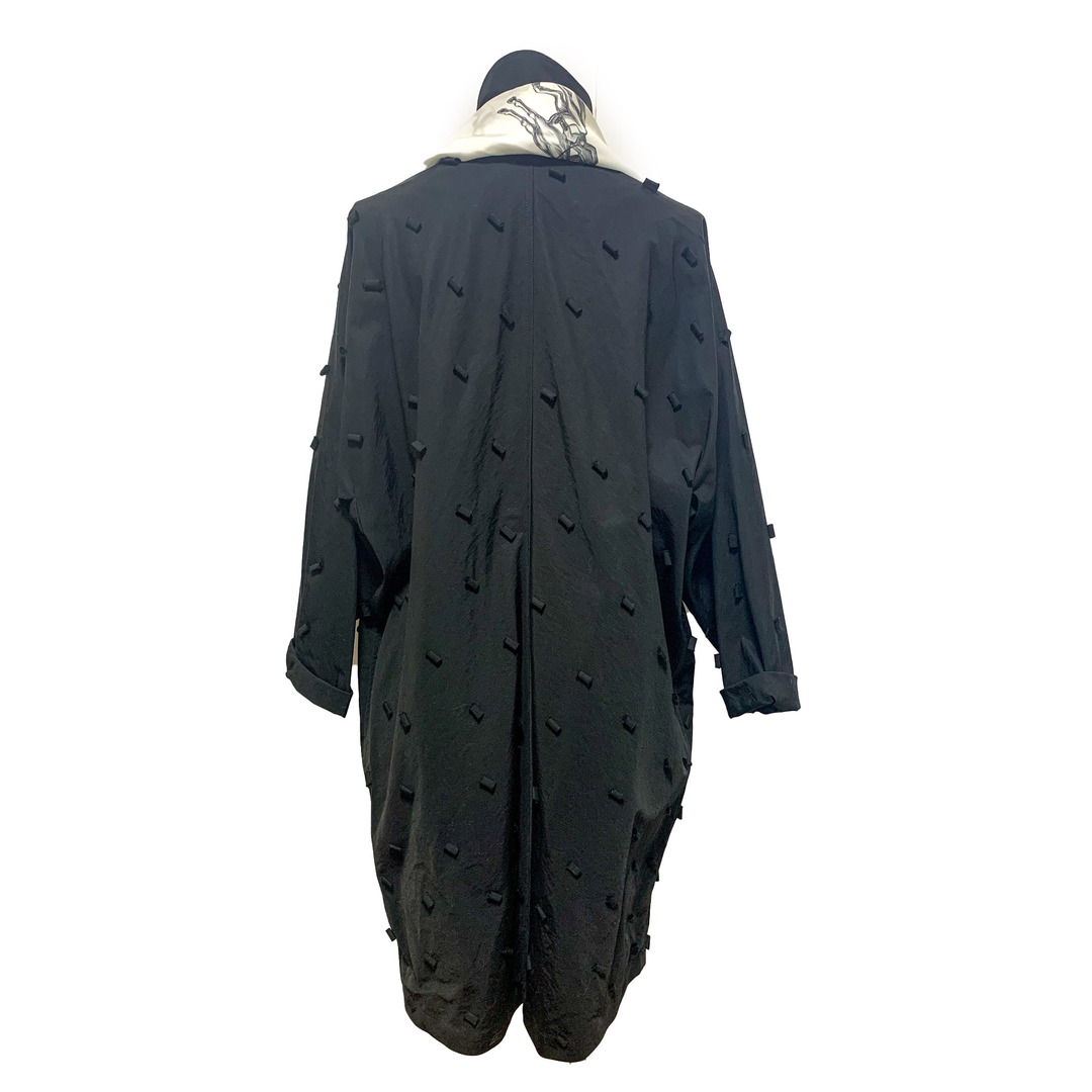 3.1 Phillip Lim(スリーワンフィリップリム)の3.1Phillip Lim ブラック 黒 コート スカーフ付き サイズXS レディースのワンピース(ひざ丈ワンピース)の商品写真