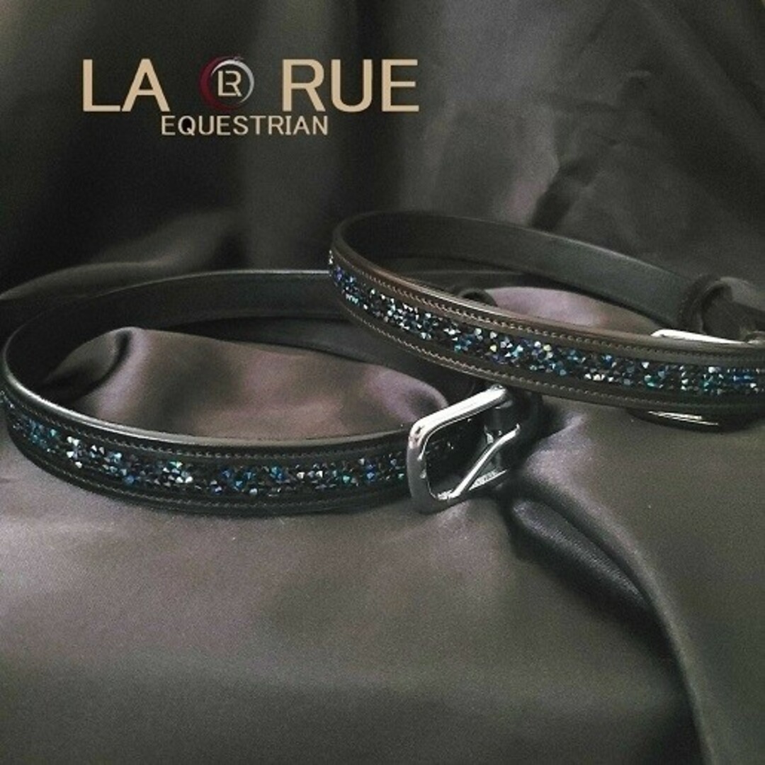 LA・RUE ロックストーン 本革 レザーベルト 乗馬 馬術 乗馬用品-