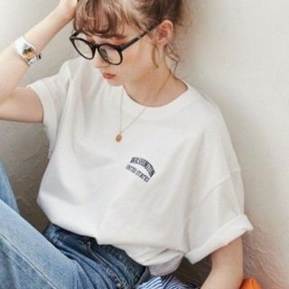 アンジー(ANGIE)の[新品] ANGIE ワンポイントロゴ刺繍Tシャツ(Tシャツ(半袖/袖なし))