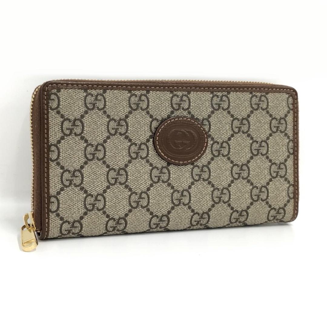 Gucci(グッチ)のGUCCI ラウンドファスナー財布 インターロッキングG GGスプリーム レザー レディースのファッション小物(財布)の商品写真