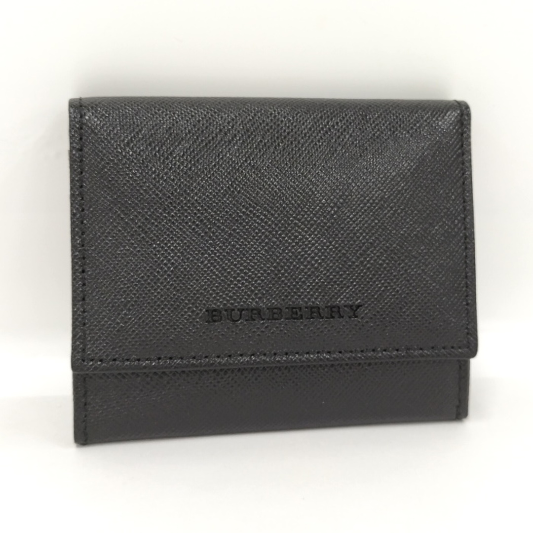 BURBERRY   BURBERRY 二つ折り財布 コインケース レザー ブラックの