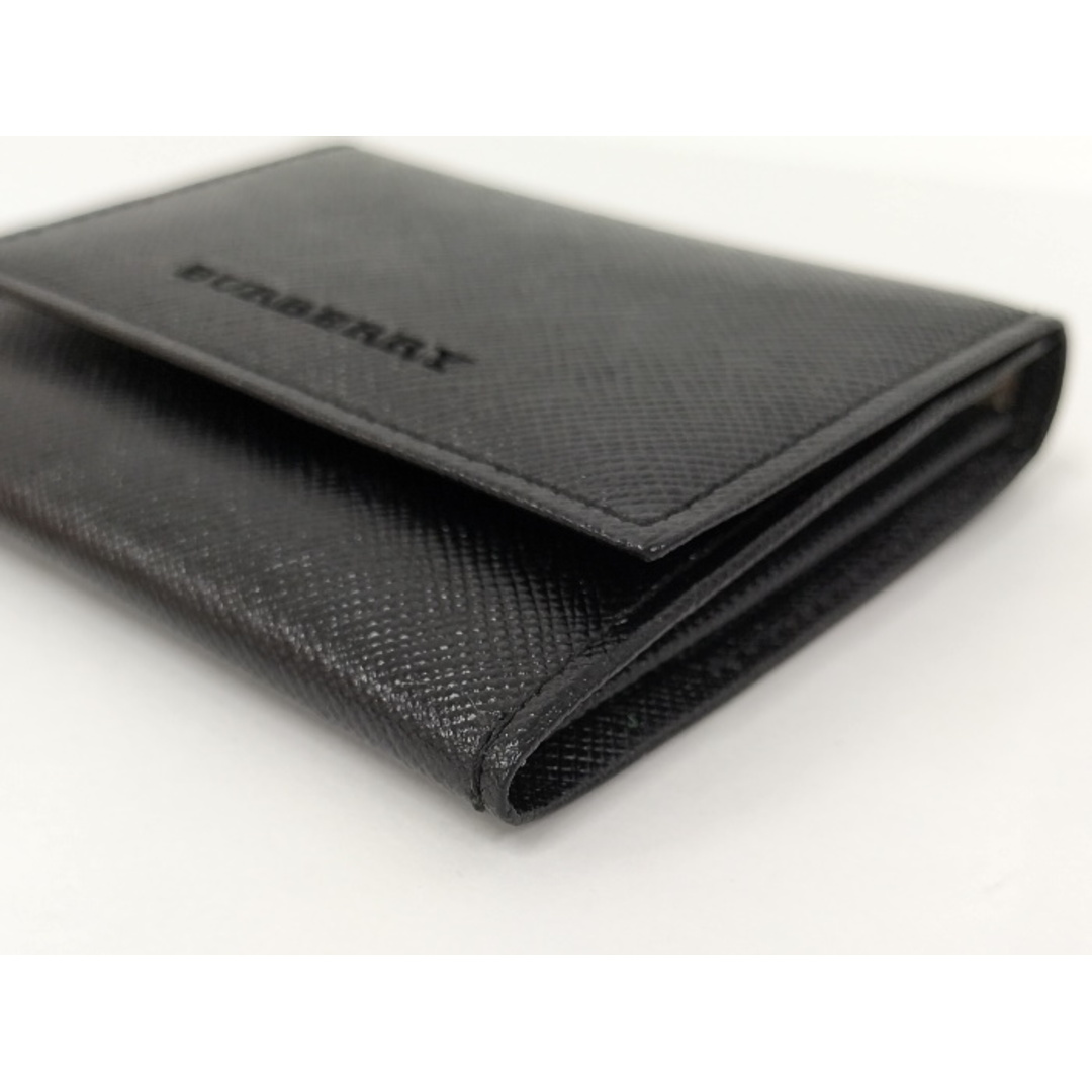 BURBERRY - BURBERRY 二つ折り財布 コインケース レザー ブラックの