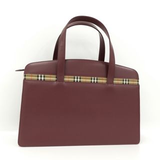 バーバリー(BURBERRY)のBURBERRY トートバッグ ノバチェック レザー ボルドー(トートバッグ)