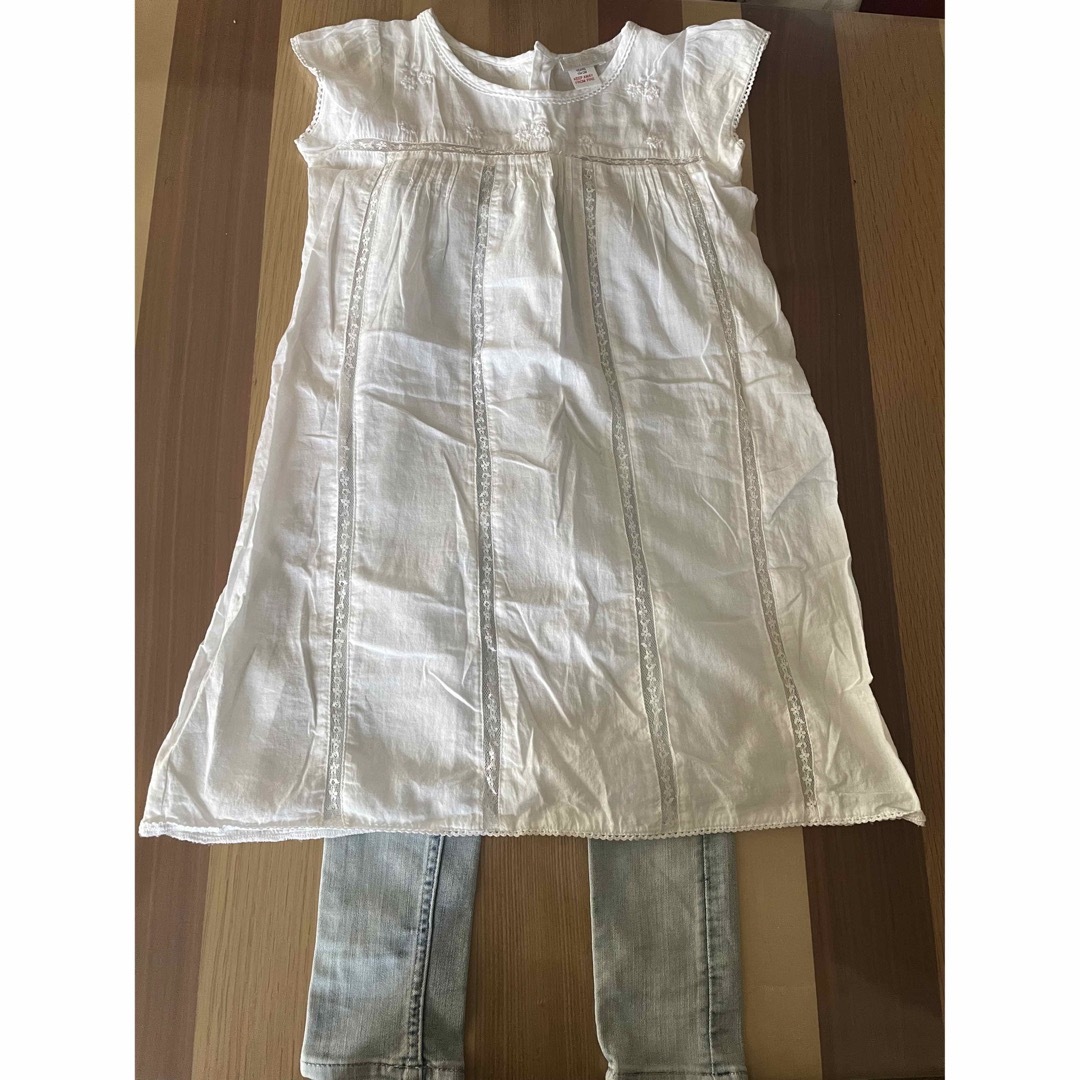 ZARA HOME(ザラホーム)のZARA Home ワンピース　デニムセット キッズ/ベビー/マタニティのキッズ服女の子用(90cm~)(ブラウス)の商品写真