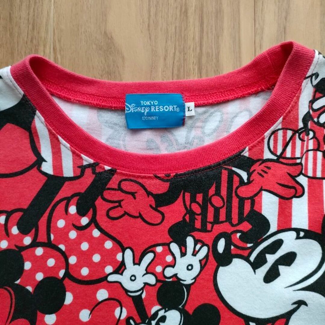 Disney(ディズニー)の東京ディズニーリゾート ミッキー 総柄 Tシャツ /L メンズのトップス(Tシャツ/カットソー(半袖/袖なし))の商品写真