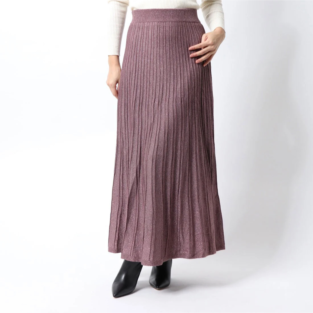 archives(アルシーヴ)のラメ入りニットスカート レディースのスカート(ロングスカート)の商品写真