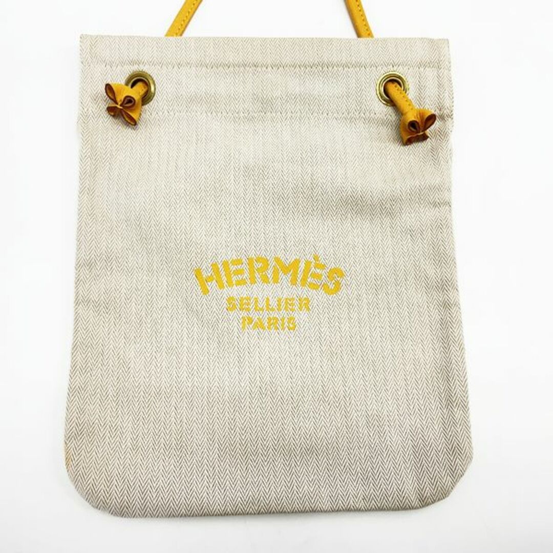 エルメス HERMES アリーヌPM ロゴ カバン 肩掛け ショルダーバッグ トワルシェブロン ベージュ