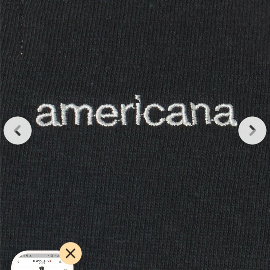 AMERICANA(アメリカーナ)の新品未使用　五明祐子さんコラボ　アメリカーナ　ロゴTシャツ スミクロ レディースのトップス(Tシャツ(半袖/袖なし))の商品写真