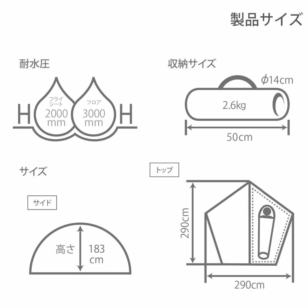 DOD(ディーオーディー) ライダーズワンポールテント 【ツーリング仕様